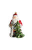 Tree Farm Santa Glass Ornament by MacKenzie-Childs