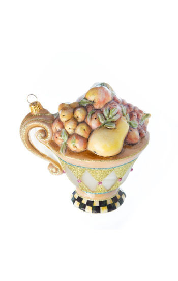 Della Robbia Teacup Glass Ornament by MacKenzie-Childs