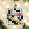 Crossword Puzzle Ornament by Old World Christmas