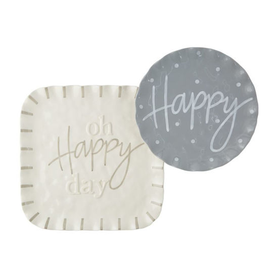 Happy Ruffle Nested Tray by Mudpie