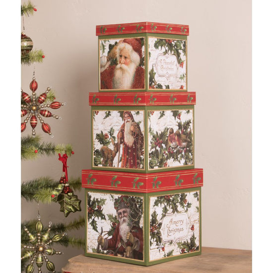 Holly Boxes Set by Bethany Lowe