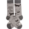 Easily Distracted Socks By Cats by Primitives by Kathy