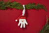 Santa Handprint Ornament by Mudpie