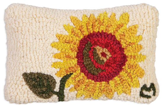 Bright Sunflower Hooked Pillow by Chandler 4 Corners