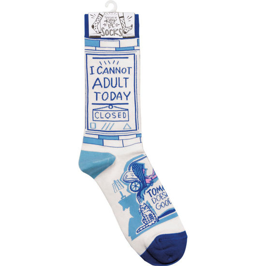 I Cannot Adult Today Socks by Primitives by Kathy
