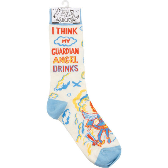 I Think My Guardian Angel Drinks Socks by Primitives by Kathy