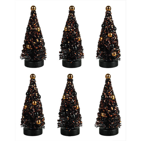 Magic Halloween Glitter Mini Trees (Set of 6) by Bethany Lowe Designs