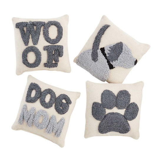 Paw Mud Pie Small Canvas Hook Dog Pillow 