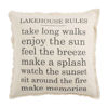 Lake House Rules Pillow by Mudpie