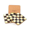 Courtly Check Cork Back Coasters - Set of 4 by MacKenzie-Childs