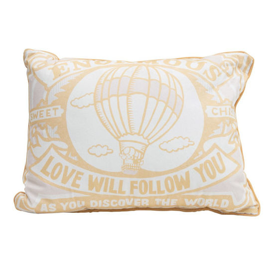 "Sweet Child" Natural Print Cotton Pillow by Creative Co-op