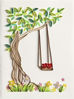 Tree Swing Quilling Card by Niquea.D
