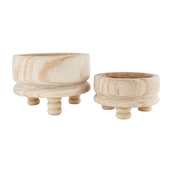 Paulownia Footed Bowl Set by Mudpie