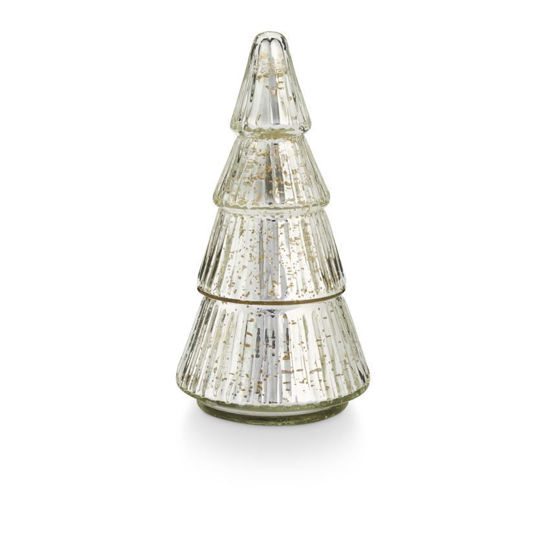 Balsam & Cedar Etched Mercury Glass Tree Candle by Illume