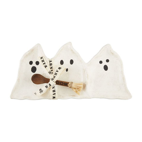 Ghost Triple Section Dish Set by Mudpie