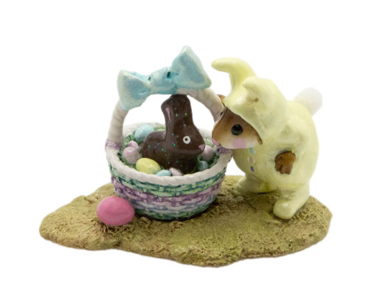 Bunny in a Basket M-251 (Yellow) by Wee Forest Folk®