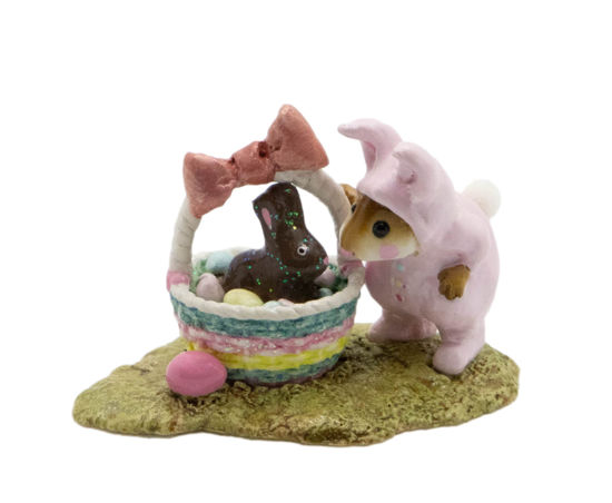 Bunny in a Basket M-251 (Pink)  by Wee Forest Folk®