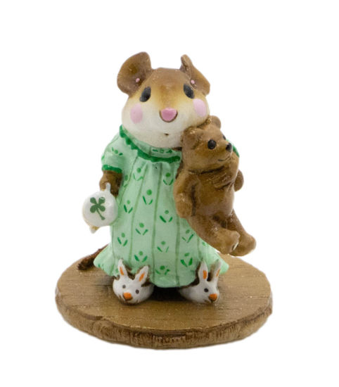 Mousey's Bunny Slippers M-218 (Green w/Shamrock Special) By Wee Forest Folk®