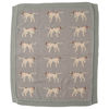 Cotton Knit Baby Blanket with Dogs by Creative Co-op