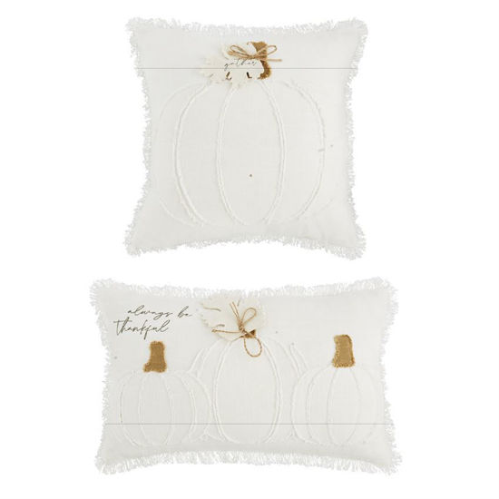 White Pumpkin Pillows by Mudpie