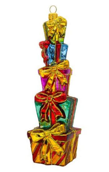 Stack of Presents Ornament by Huras Family