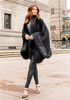 Fur Trimmed Shawl Black Fox by Donna Salyers Fabulous Furs