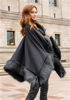 Fur Trimmed Shawl Black Fox by Donna Salyers Fabulous Furs