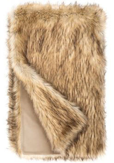 Taupe Fox Faux Fur Throw by Donna Salyers Fabulous Furs
