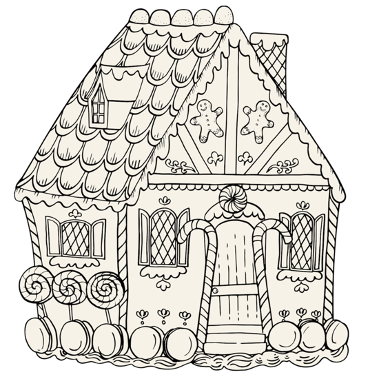 Die-Cut Gingerbread House Coloring Placemat by Hester & Cook