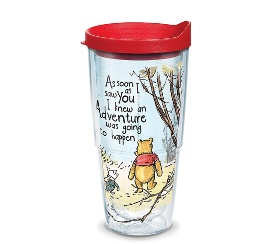 Tervis Tumbler 24 oz Winnie The Pooh As Soon As I Saw You NEW an Adventure w Lid 