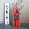 "Yes, The Wicked Witch Does Live Here" Metal Sign by Creative Co-op