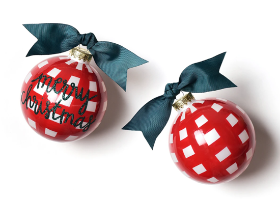 Merry Christmas Gingham Ornament by Coton Colors