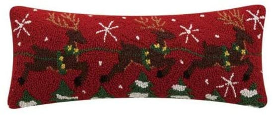 Prancing Reindeer Hook Pillow by Peking Handicraft