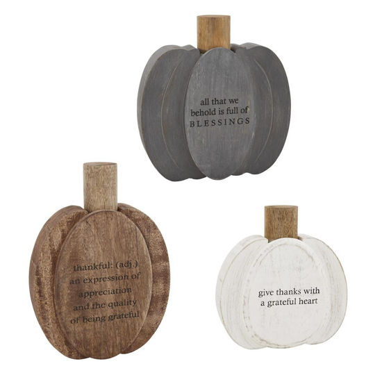 Pumpkin Plaques (Assorted) by Mudpie
