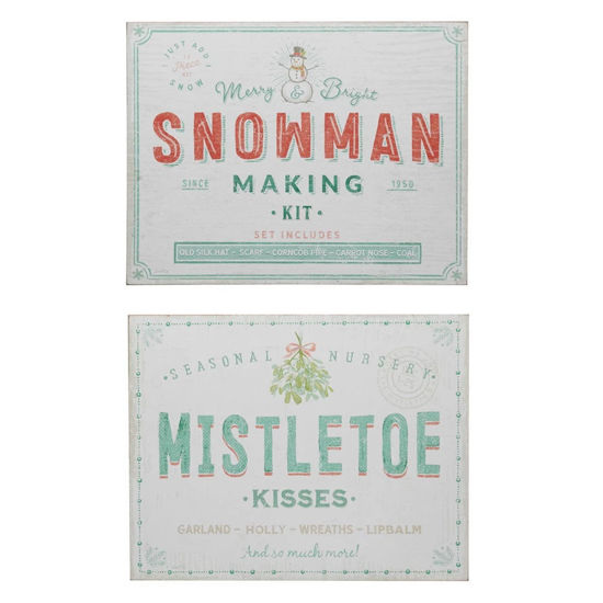 Holiday Vintage-Style Wall Decor Set by Creative Co-op