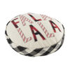 Round Christmas Check Pillow (Assorted) by Mudpie