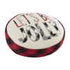 Round Christmas Check Pillow (Assorted) by Mudpie
