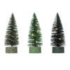 5" Bottle Brush Trees with LED Lights Set by Creative Co-op