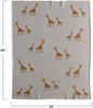 Cotton Knit Baby Blanket with Giraffes by Creative Co-op