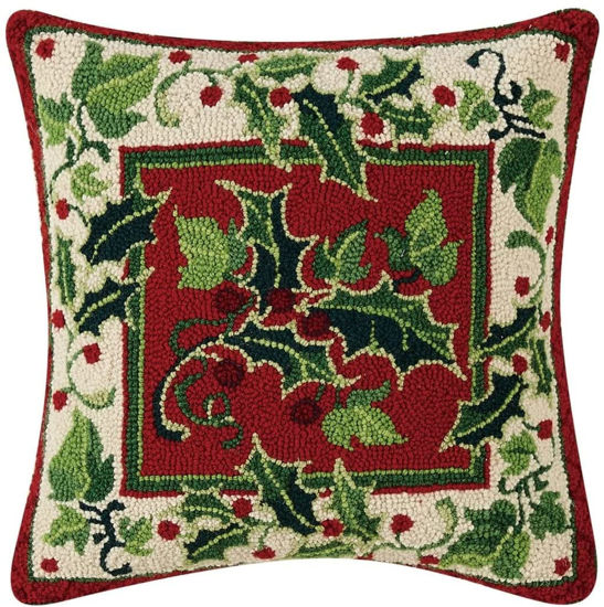 Holly and Ivy Pillow by Peking Handicraft