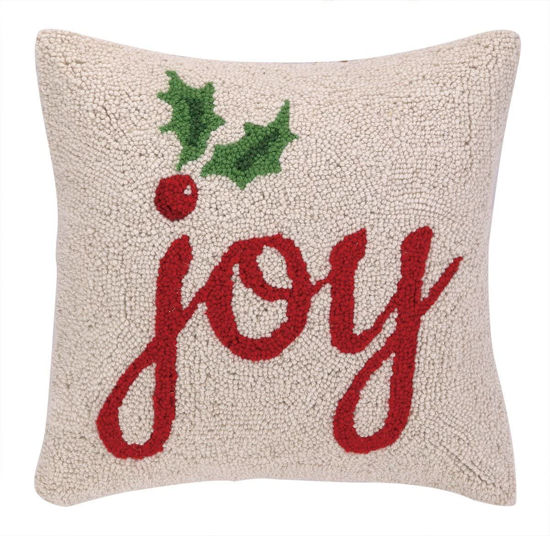 Joy with Holly Pillow by Peking Handicraft