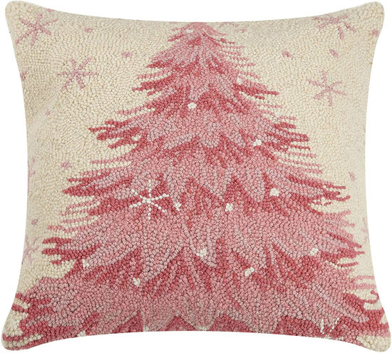 Pink Christmas Tree Pillow by Peking Handicraft