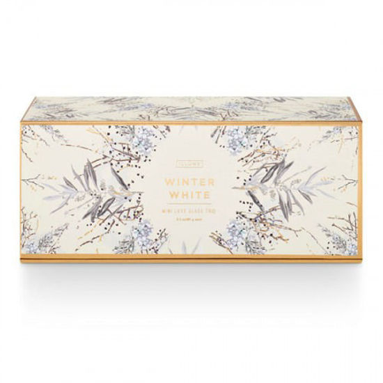 Winter White Mini Luxe Sanded Mercury Glass Candle Set by Illume