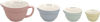 Stoneware Batter Bowl Measuring Cups by Creative Co-op
