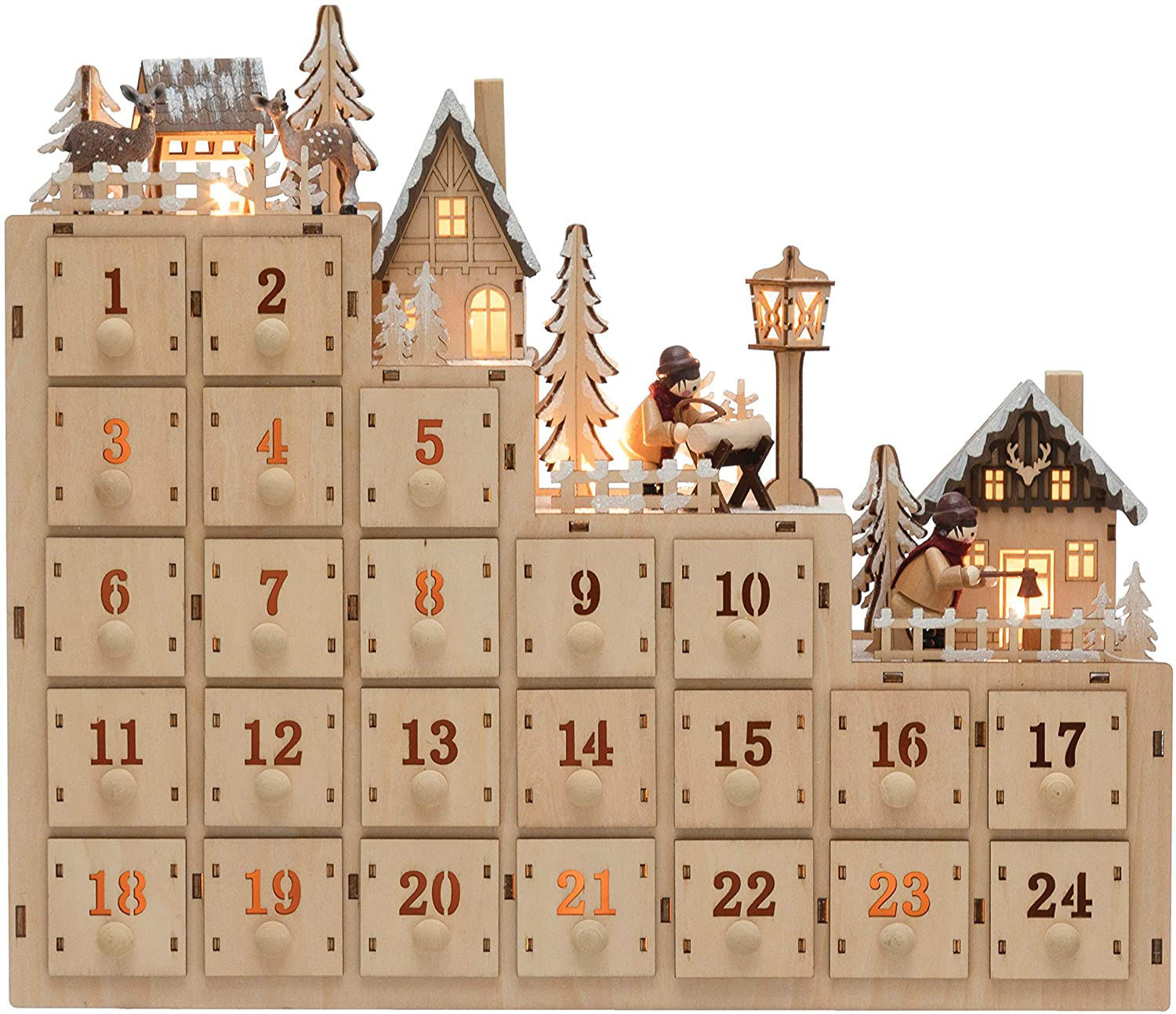 Plywood Advent Calendar by Creative Coop