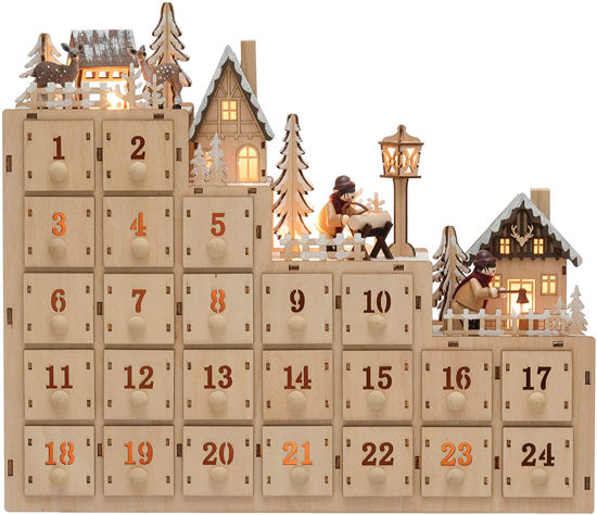 Plywood Advent Calendar by Creative Co-op