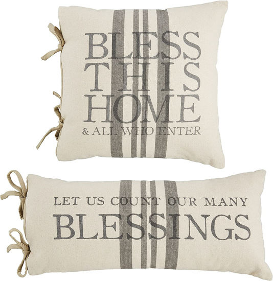 Count Many Blessings Pillow by Mudpie