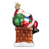 Chimney Stop Santa Ornament by Old World Christmas
