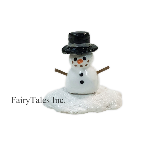 Raffle 3 - Tiny Snowman with Black Hat & Silver Band