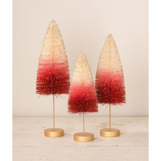 Strawberries and Cream Bottle Brush Trees by Bethany Lowe Designs